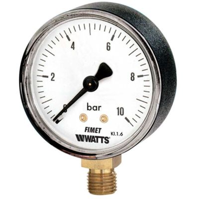 Watts PA4210DC01 - Manomètre radial 3/8 0-10 bar D.80