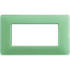 Matix - placca Colors in tecnopolimero 4 posti colore te verde