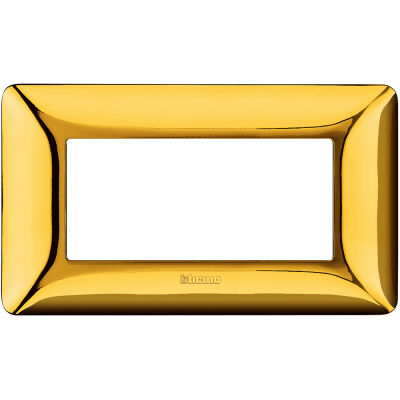 Matix - Placa de tecnopolímero Galvánica de 4 plazas en color oro brillante