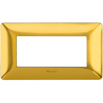 Matix - Placa de tecnopolímero Galvánica de 4 plazas color oro satinado