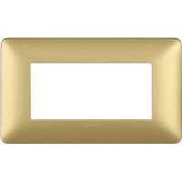 Matix - placca Metallics in tecnopolimero 4 posti colore gold