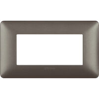 Matix - Placa metálica en tecnopolímero 4 plazas, color hierro