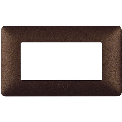 Matix - 4-place Textures technopolymer plate in coffee brown color
