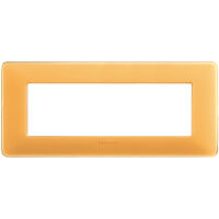 Matix - placca Colors in tecnopolimero 6 posti colore ambra