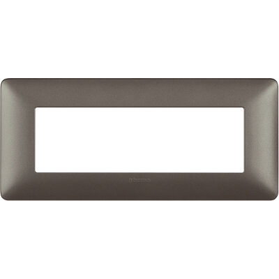 Matix - Placa metálica en tecnopolímero 6 plazas, color hierro