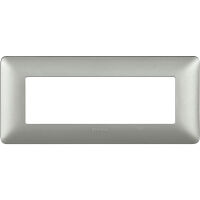Matix - Placa metálica en tecnopolímero 6 plazas, color plata