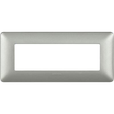 Matix - Placa metálica en tecnopolímero 6 plazas, color plata