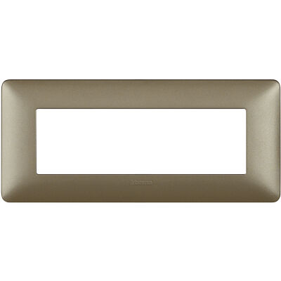 Matix - Placa metálica en tecnopolímero 6 plazas, color titanio