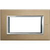 BTicino HA4804NX Axolute - 4-module brushed titanium plate