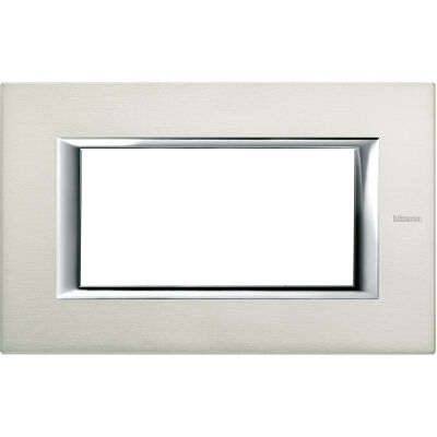 BTicino HA4804XC Axolute - 4-module brushed aluminum plate