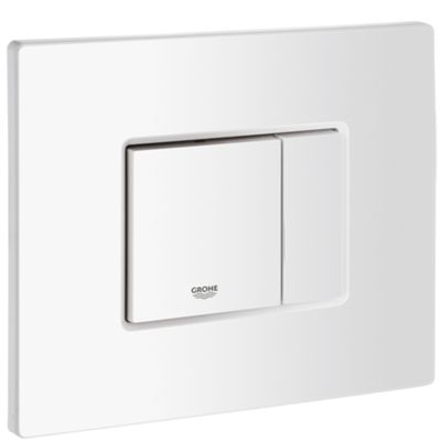 Grohe 38732SH0 - Placa de inodoro Skate Cosmo White de 2 botones