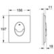 Grohe 38505SH0 - Placa de inodoro Skate Air White de 2 botones