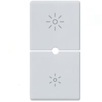 Plana Silver - copritasto simbolo dimmer