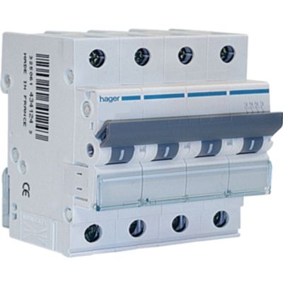 Hager MYN406 - 4P C6 4.5KA 4M circuit breaker
