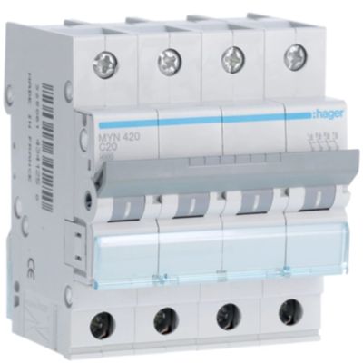 Hager MYN420 - magnetotermico 4P C20 4.5KA 4M