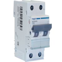 Hager MYN540 - magnetotermico 1P+N C40 4.5KA 2M