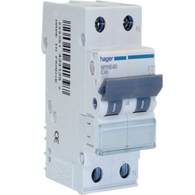 Hager MYN540 - disyuntor 1P+N C40 4,5KA 2M