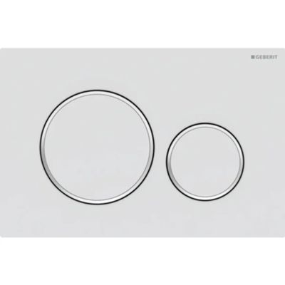 Geberit 115.882.JT.1 - Plaque Sigma20 ABS blanc/chrome