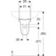 Geberit 501.900.00.1 - Pedestal para lavabo colibrí
