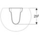 Geberit 501.900.00.1 - Pedestal para lavabo colibrí