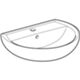 Geberit 500.871.00.1 - 55x42 cm hummingbird washbasin