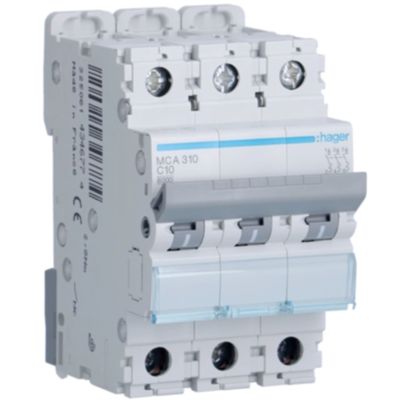 Hager MCA310 - 3P C10 6KA 3M circuit breaker