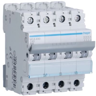Hager MCA440 - magnetotermico 4P C40 6KA 4M