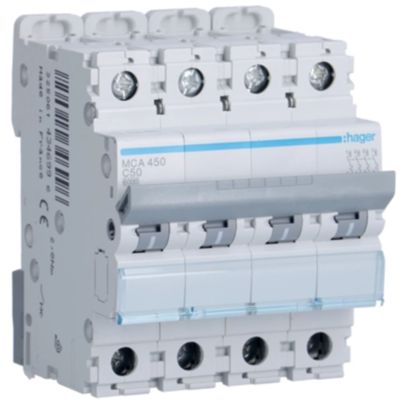 Hager MCA450 - magnetotermico 4P C50 6KA 4M