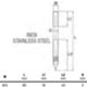 RCM 253600801 - Tornillo de fijación al suelo de acero inoxidable para inodoro y bidé