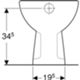 Geberit 500.856.00.1 - Colibrì floor-standing toilet with floor drain