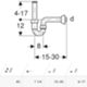 Geberit 151.100.11.1 - Sifón curvo para lavabo blanco