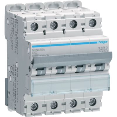 Disjoncteur Hager NCN450A - 4P C50 10KA 4M