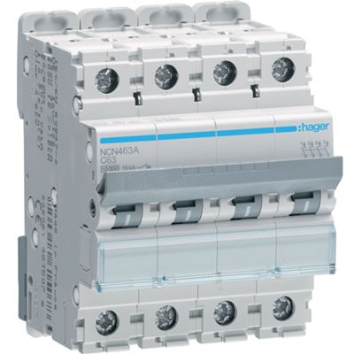 Disjoncteur Hager NCN463A - 4P C63 10KA 4M