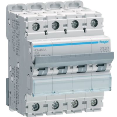 Hager NDN463A - 4P D63 10KA 4M circuit breaker