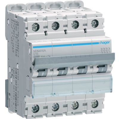 Hager NDN416A - magnetotermico 4P D16 10KA 4M