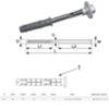 RCM 266100120 - Fixation murale pour lavabo 10X120