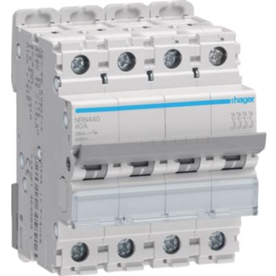 Hager NRN440 - magnetotermico 4P C40 20KA 4M