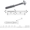 RCM 266100250 - Fixation murale pour lavabo 10X220