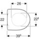 Geberit 501.877.00.1 - Selnova Compact Floor-mounted Toilet Seat
