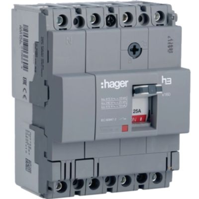 Hager HDA126L - Disyuntor 4P 125A 18KA H3