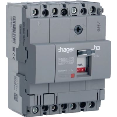 Hager HDA161L - Disyuntor 4P H3 160A 18KA