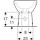 Geberit 500.482.01.7 - selnova compact floor-standing bidet