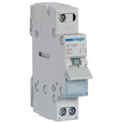 Hager SFT125 - I-0-II switch 1P 25A 1M