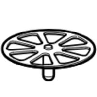 Geberit 240.556.00.1 - Grille de remplacement pour siphon de douche « S » d.62