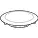 Geberit 150.265.46.1 - Capuchon chromé/satiné pour siphon de douche d.90