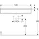 Geberit 500.894.00.1 - lavabo à canal elleboro 120x60 cm