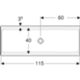 Geberit 500.894.00.1 - lavabo à canal elleboro 120x60 cm
