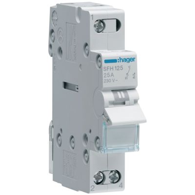 Hager SFH125 - switch 1-2 1NA+1NC 1P 25A 1M
