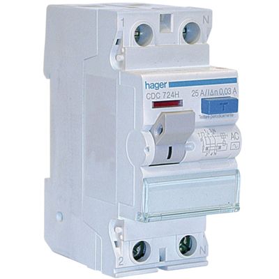 Hager CDC724H - 2P 25A 0.03A AC differential