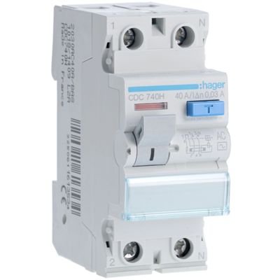 Hager CDC740H - 2P 40A 0.03A AC differential